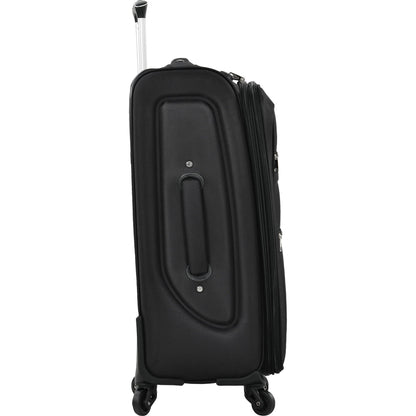 Softside expandable luggage carry-on upright with extendable handle, black, spinner on Tampa Home & Garden Store