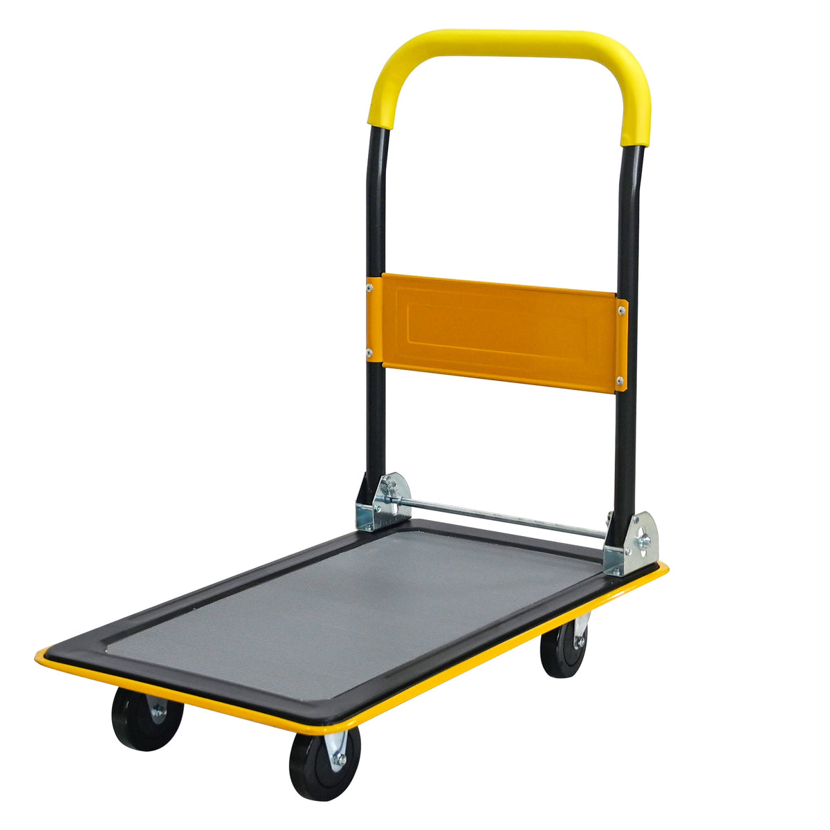 330lbs Heavy Duty Flatbed Cart with Folding Platform yellow hand truck by HouseOfZazla on Tampa Home & Garden Store