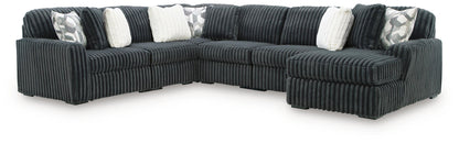 Midnight Madness Sectional and Jumbo Corduroy