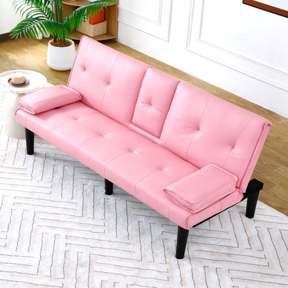 Compact Foldable Sofa Bed and Cup Holder