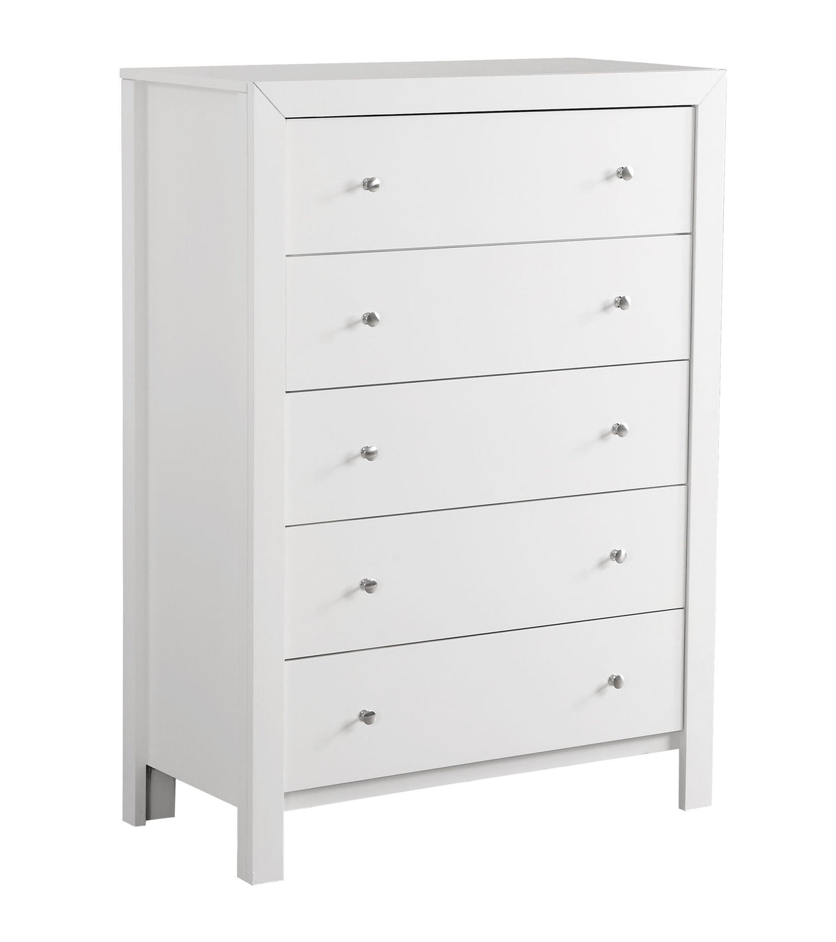 Accent Chest storage white tall unit with silver knob pulls HouseOfZazla on Tampa Home & Garden Store