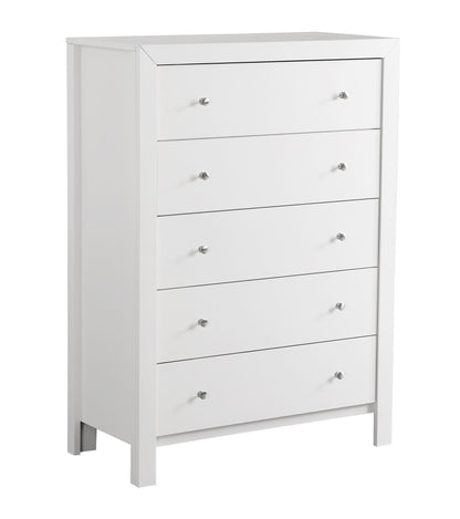 Accent Chest storage white tall unit with silver knob pulls HouseOfZazla on Tampa Home & Garden Store