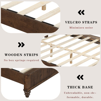 Solid Wood Platform Bed and the Tall Headboard