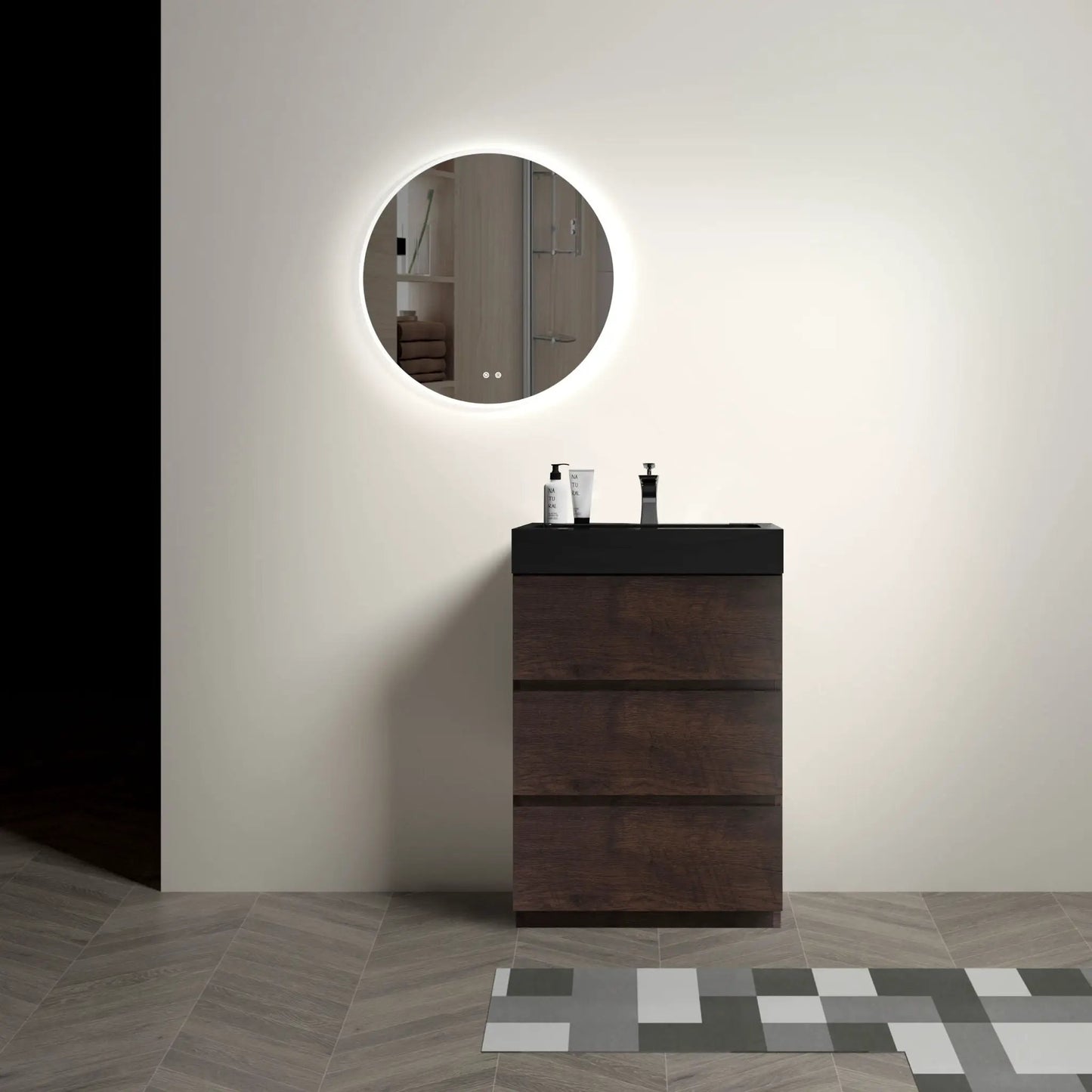 Alice Bathroom Vanity with Large Storage and Sink