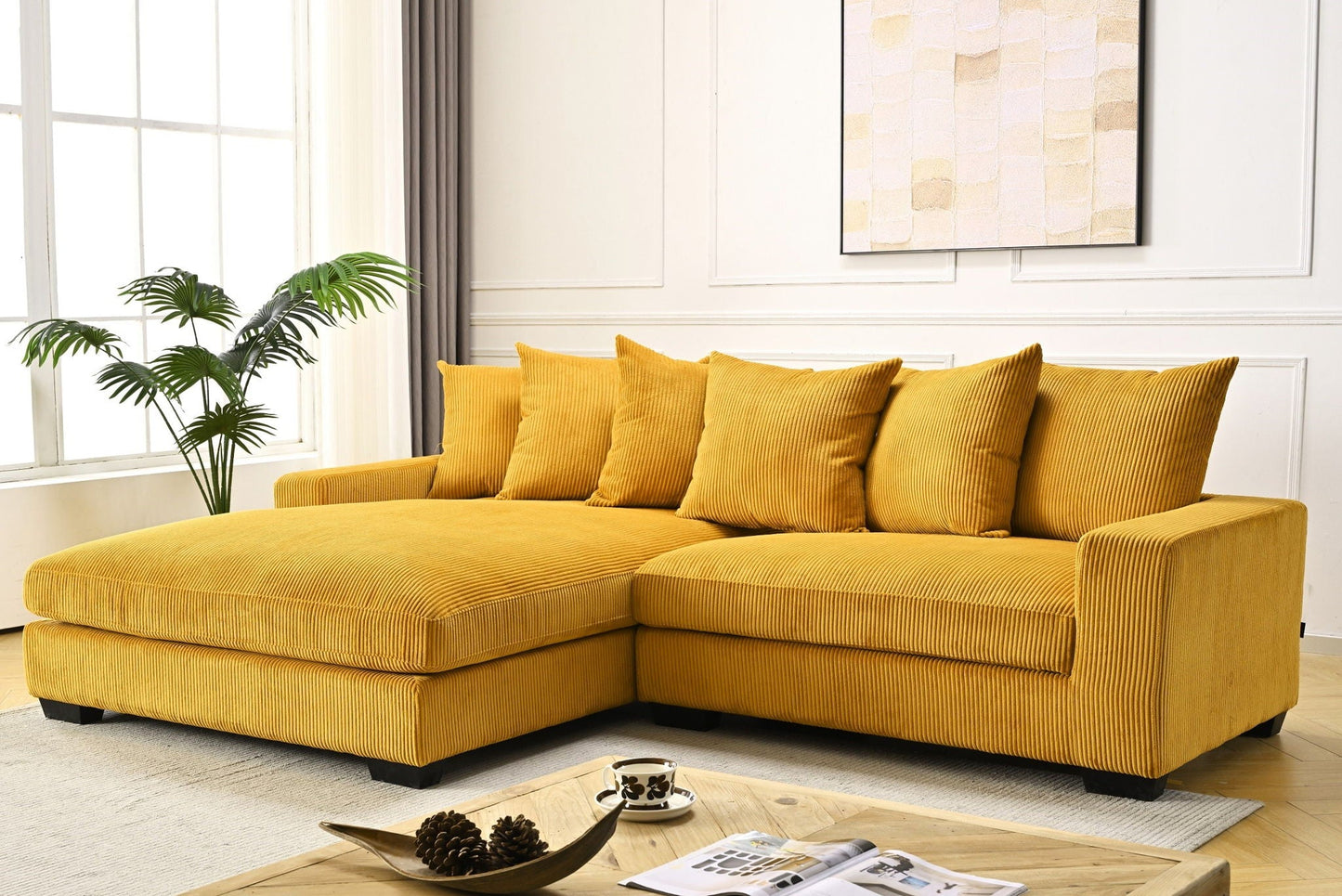 Luxe Oversized 2 Piece Sectional Sofa for Living