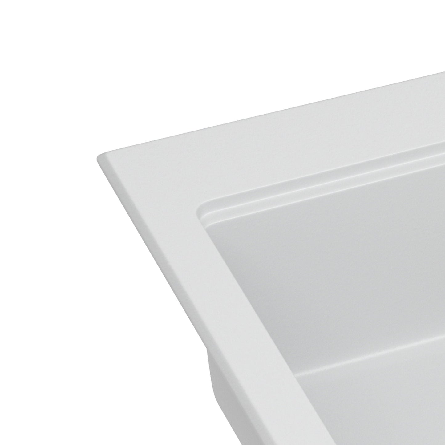 Drop In White Quartz Sink and Composite Basin