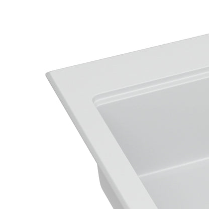 Drop In White Quartz Sink and Composite Basin