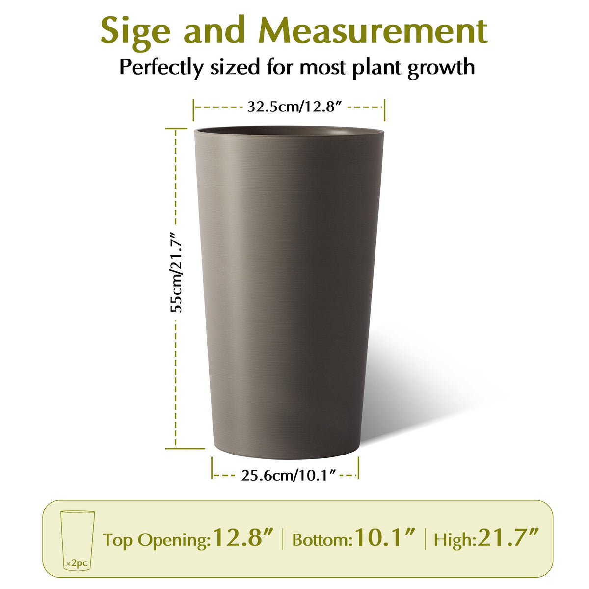 Planter For Outdoor by HouseOfZazla, bronze brushed metal planter with 12.8in top opening on Tampa Home & Garden Store