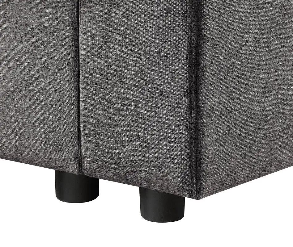 Waylon sectional sofa dark gray fabric with black rounded legs Unique Piece Furniture on Tampa Home & Garden Store