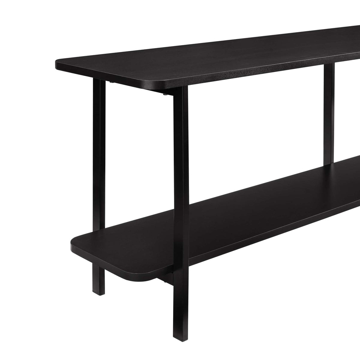Celine 2-Shelf Console Table black finish with durable construction on Tampa Home & Garden Store