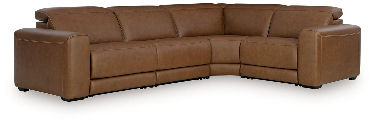 Contemporary Power Reclining Sectional Loveseat