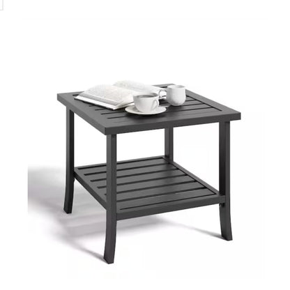Square 2 Tier Rust Resistant Outdoor Side Table
