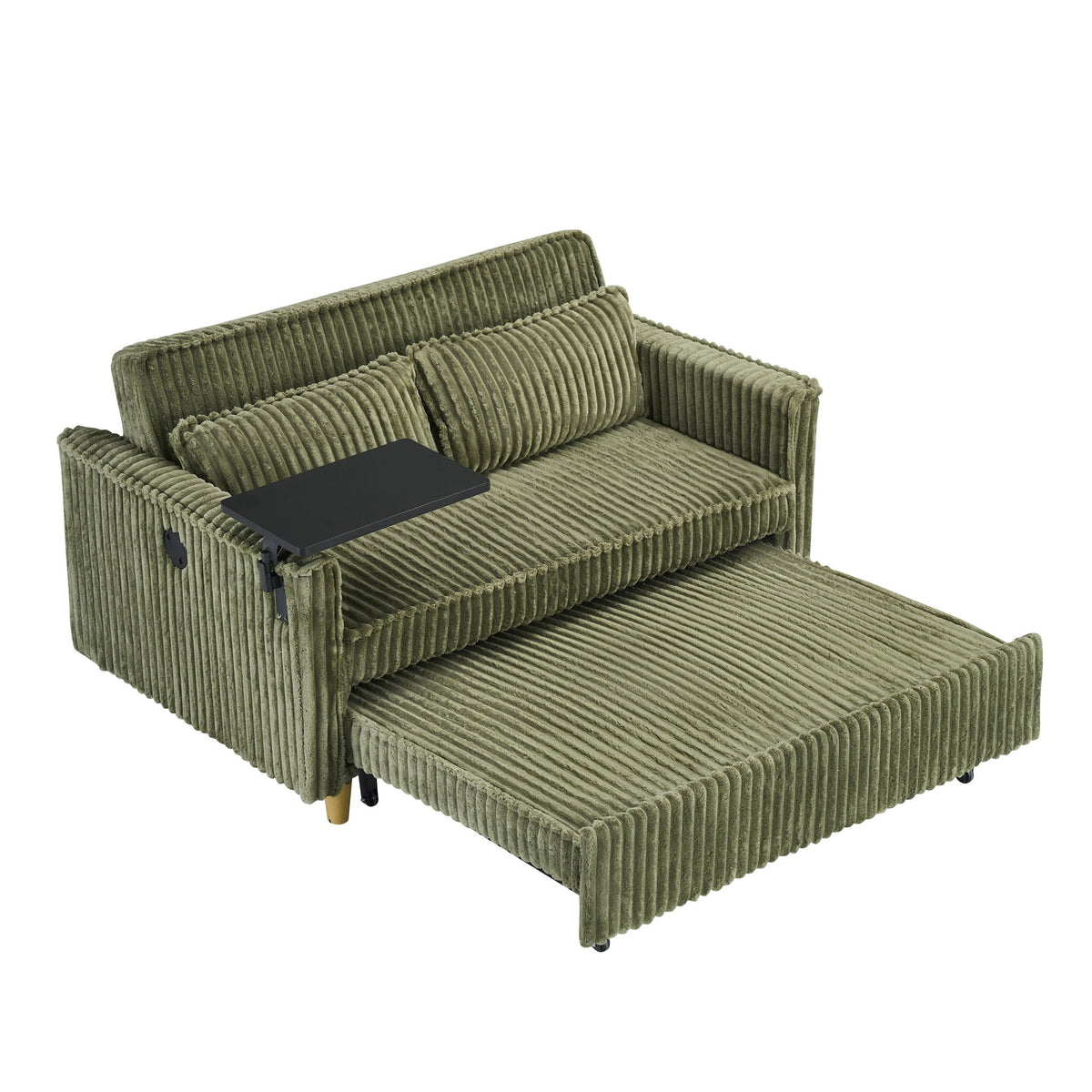 Pull Out Sofa With Movable Table and Usb Ports