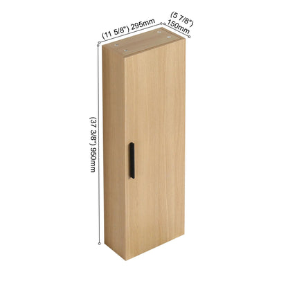 Tall Floating Bathroom Side Cabinet light oak wall-mounted single-door linen cabinet Unique Piece on Tampa Home & Garden Store