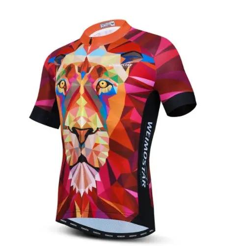 Cycling Jersey Men Lion 3D Breathable Top