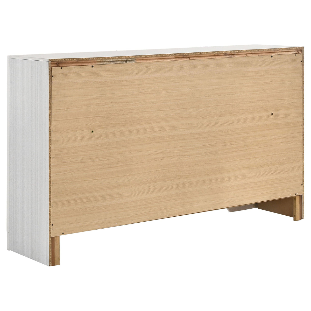 Corbin Glittering Bedroom Set bed frame in white and natural wood by HouseOfZazla on Tampa Home & Garden Store