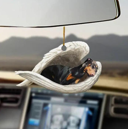 Car Pendant Sleeping Dog Angel Decor Hanging