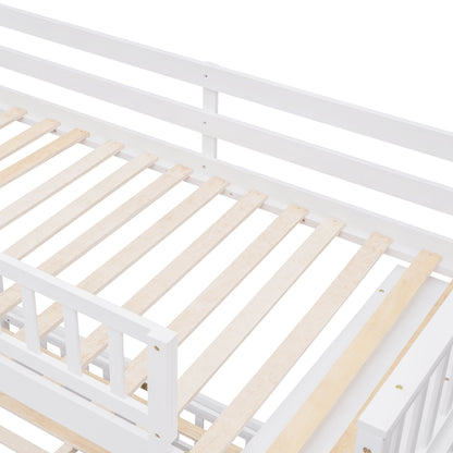 Bunk Bed With Six Drawers And Flexible Shelves