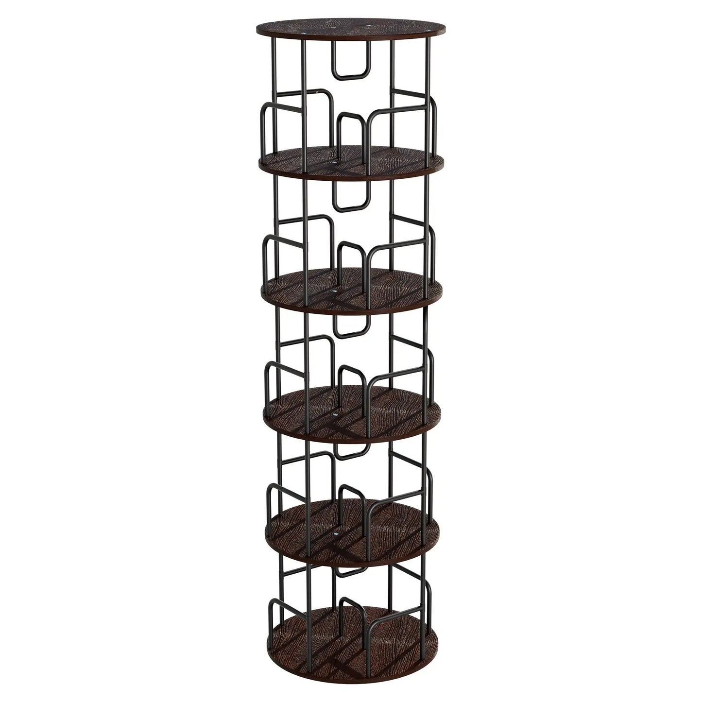 Rotating Bookshelf Tower 5 Tier Spinning Shelf