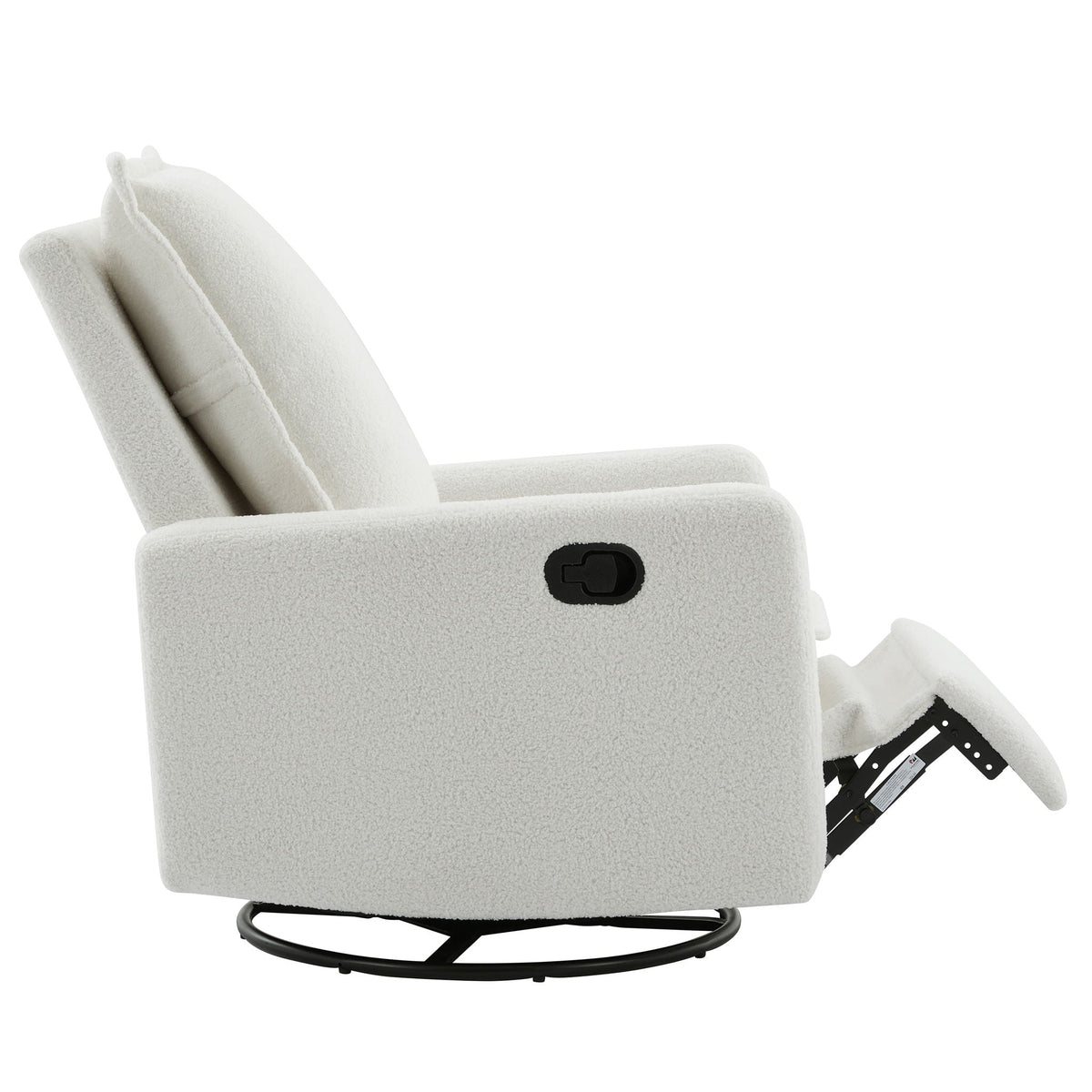 Cozy Swivel Glider Recliner Chair and Leg Rest