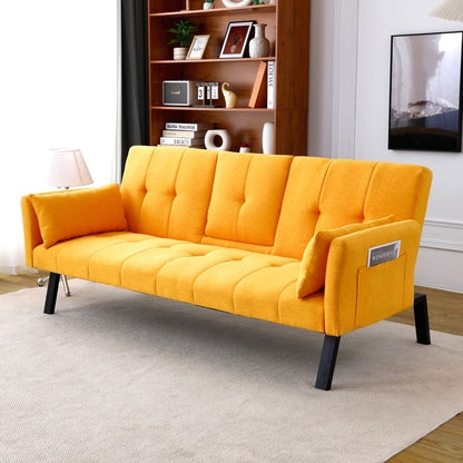 Compact Foldable Sofa Bed and Cup Holder