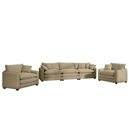 Elegant Sectional Sofa Set with Deep Seats