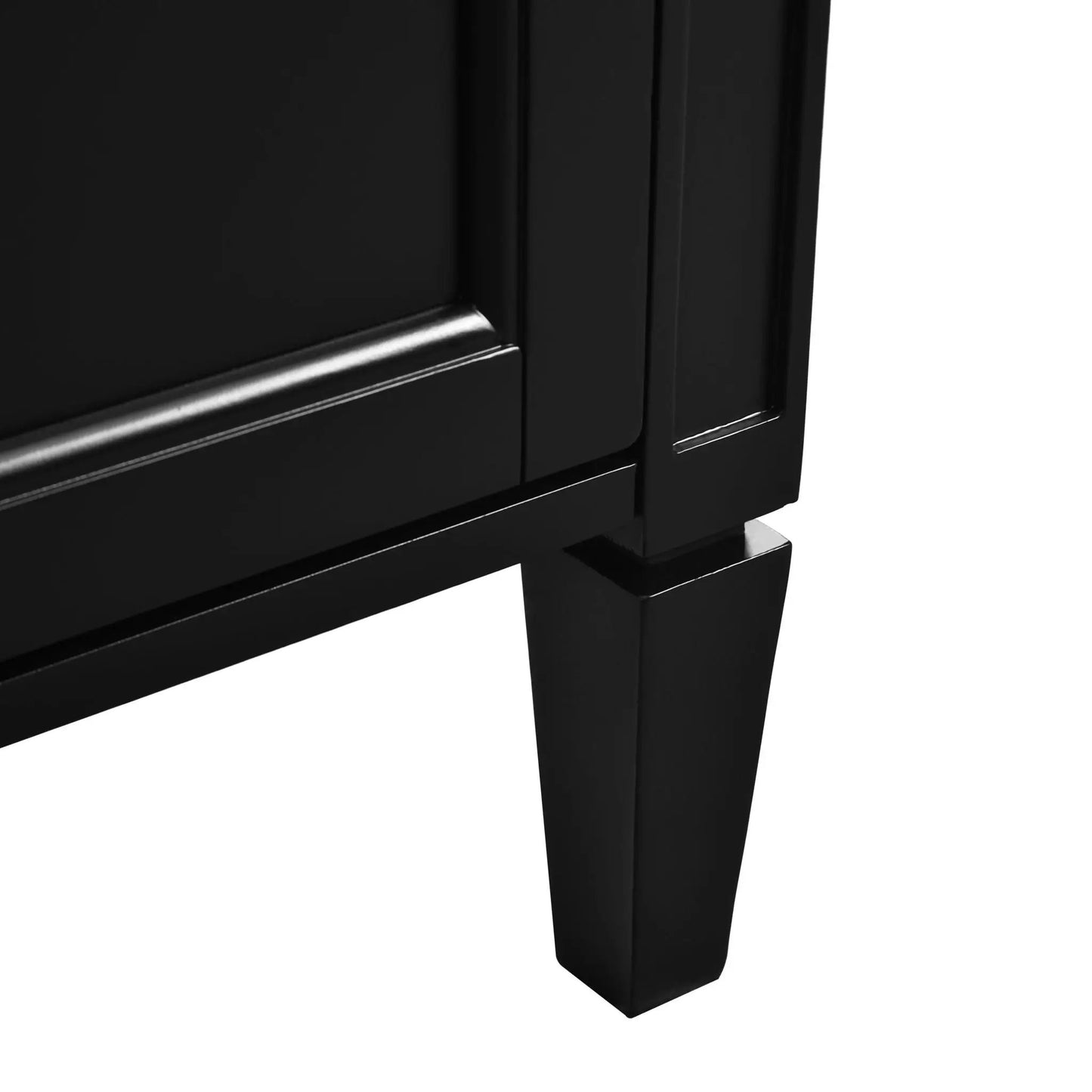 Bathroom vanity base black by Unique Piece Furniture with 2 drawers and tip-out drawer, leg on Tampa Home & Garden Store