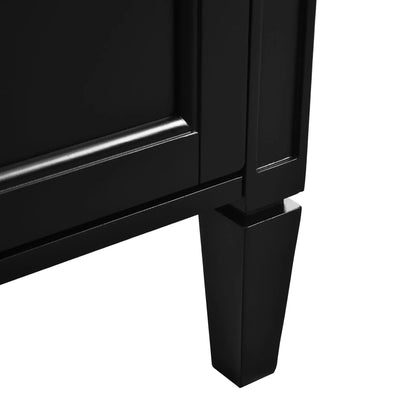 Bathroom vanity base black by Unique Piece Furniture with 2 drawers and tip-out drawer, leg on Tampa Home & Garden Store