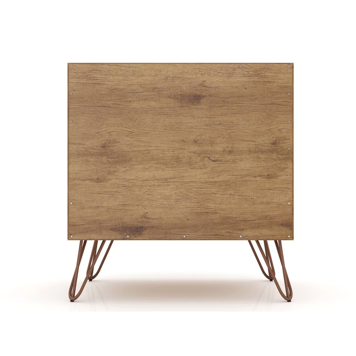 Rockefeller Nightstand with 1 Drawer in natural wood veneer and splayed metal legs by HouseOfZazla on Tampa Home & Garden Store