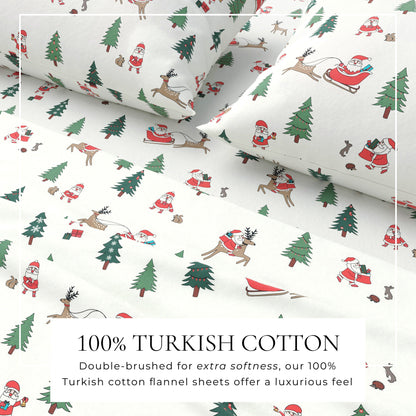 Soft and Plush Turkish Cotton Christmas Sheets