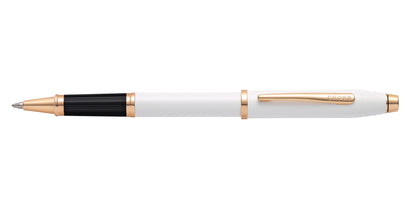 Cross Century II pearlescent white lacquer rollerball pen with gold-tone trim and clip on Tampa Home & Garden Store