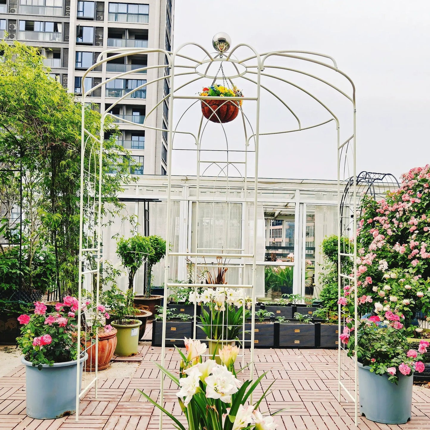 Metal Garden Arch Gazebo for Wedding Ceremony
