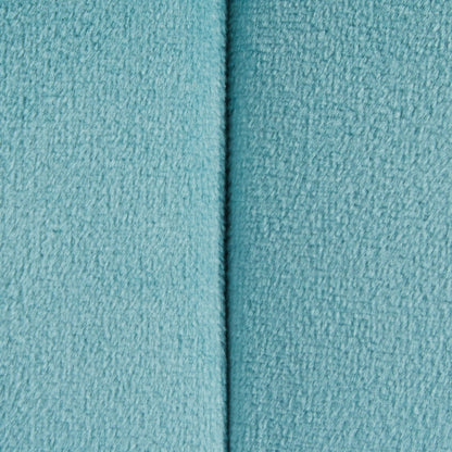 Braided round ottoman teal upholstery fabric close-up, textured weave by HouseOfZazla on Tampa Home & Garden Store