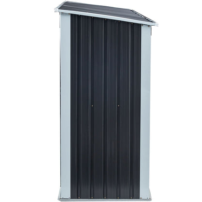 Firewood rack with roof, gray galvanized steel log storage stand for outdoor use on Tampa Home & Garden Store
