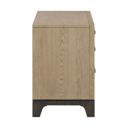 3 Drawer Nightstand with USB charging port brown woodgrain by HouseOfZazla on Tampa Home & Garden Store