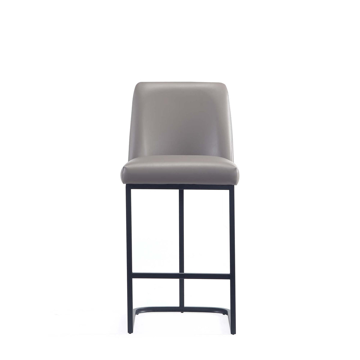 Serena Counter Stool gray padded seat and back with black metal frame by HouseOfZazla on Tampa Home & Garden Store