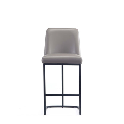 Serena Counter Stool gray padded seat and back with black metal frame by HouseOfZazla on Tampa Home & Garden Store