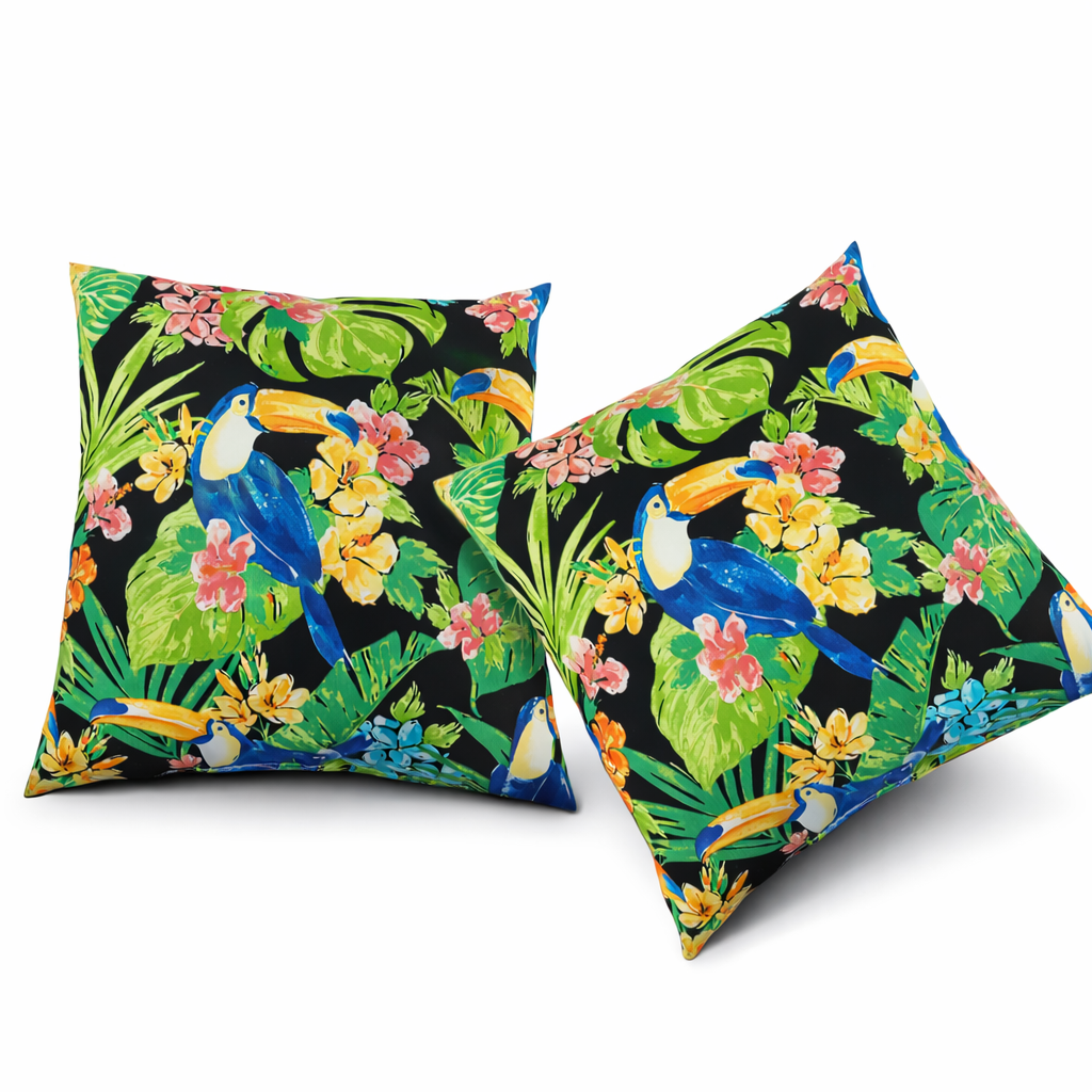 Two Waterproof and Durable Outdoor Throw Pillows
