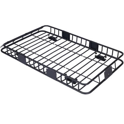 Rooftop cargo basket, steel construction, universal fit clamps, black, HouseOfZazla on Tampa Home & Garden Store