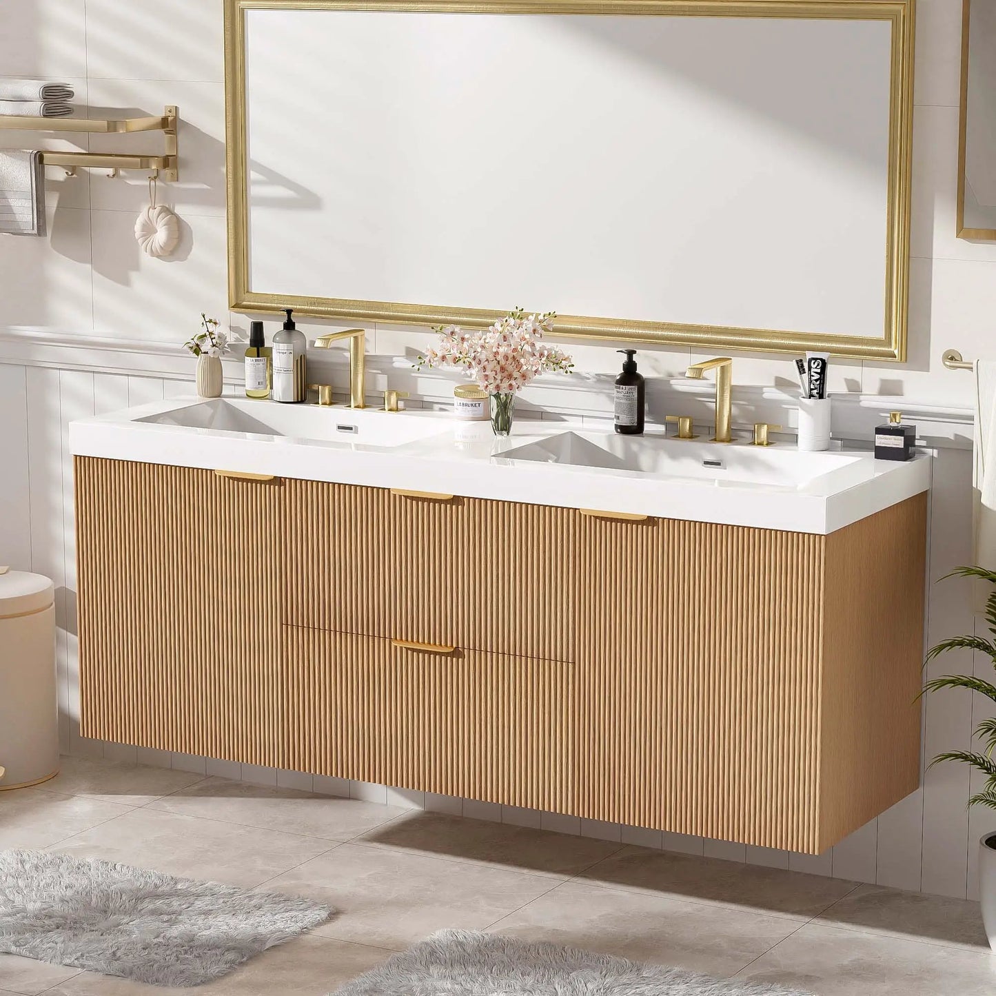 Modern Wall Mounted Vanity and Soft Close Doors