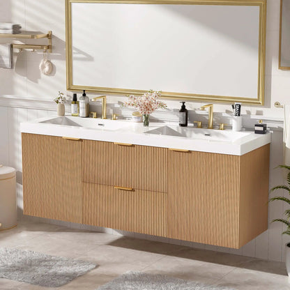 Modern Wall Mounted Vanity and Soft Close Doors