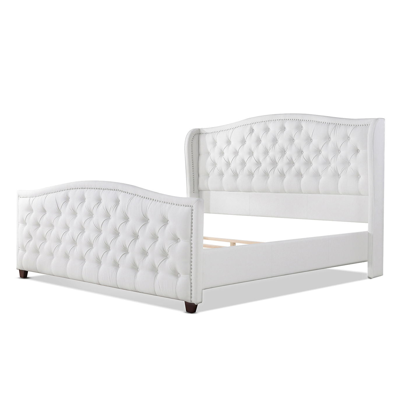 Solid Upholstered Bed Frame and Headboard Set