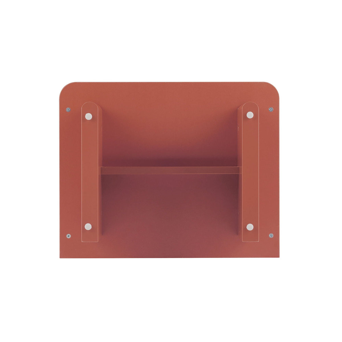 Modern Accent Nightstand with Drawer and Shelf in orange terracotta with rounded edges on Tampa Home & Garden Store