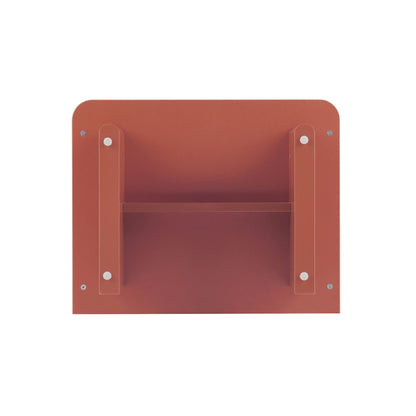 Modern Accent Nightstand with Drawer and Shelf in orange terracotta with rounded edges on Tampa Home & Garden Store