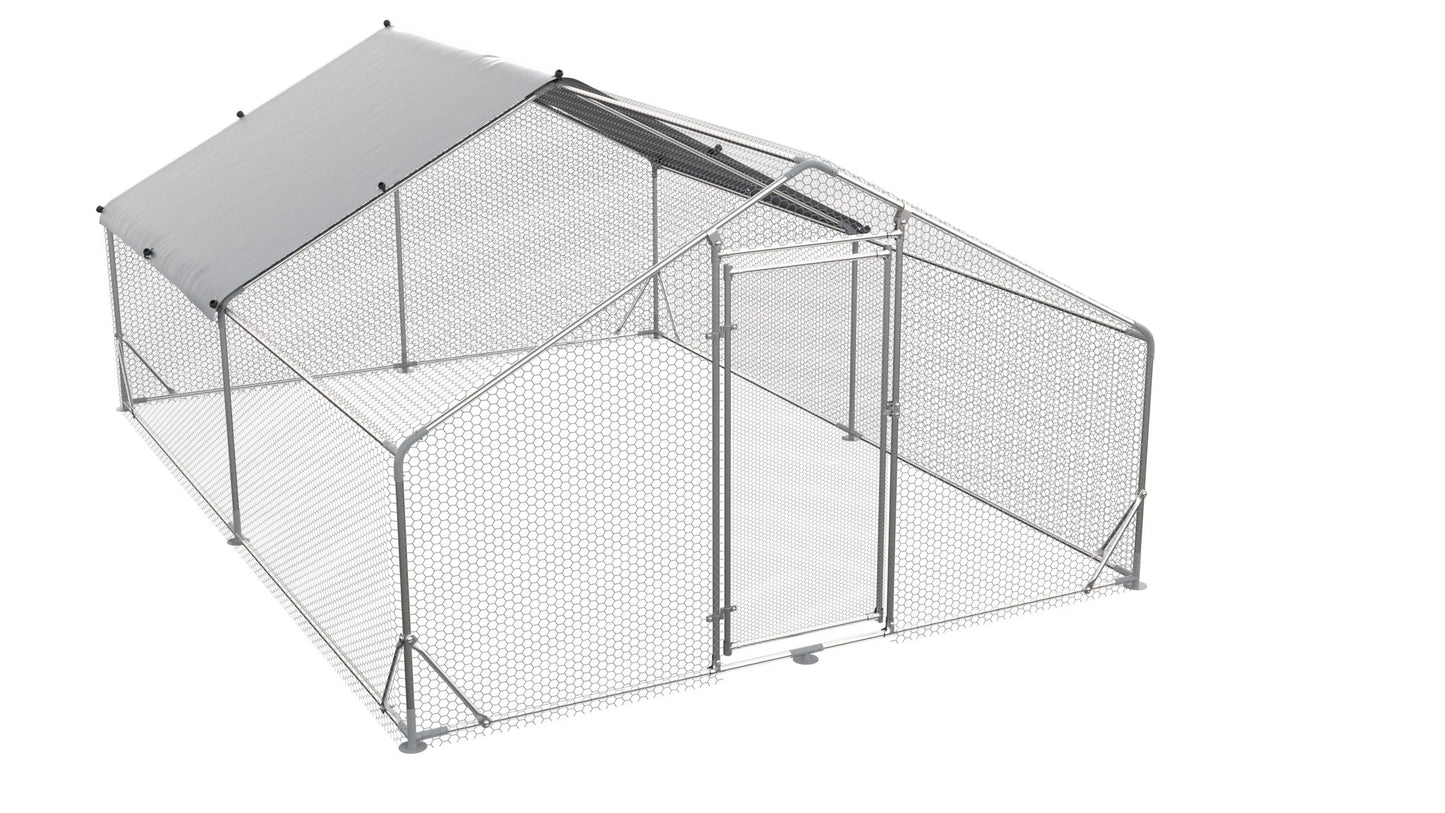 Large Metal Chicken Coop and Waterproof Cover