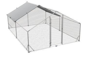 Large Metal Chicken Coop and Waterproof Cover
