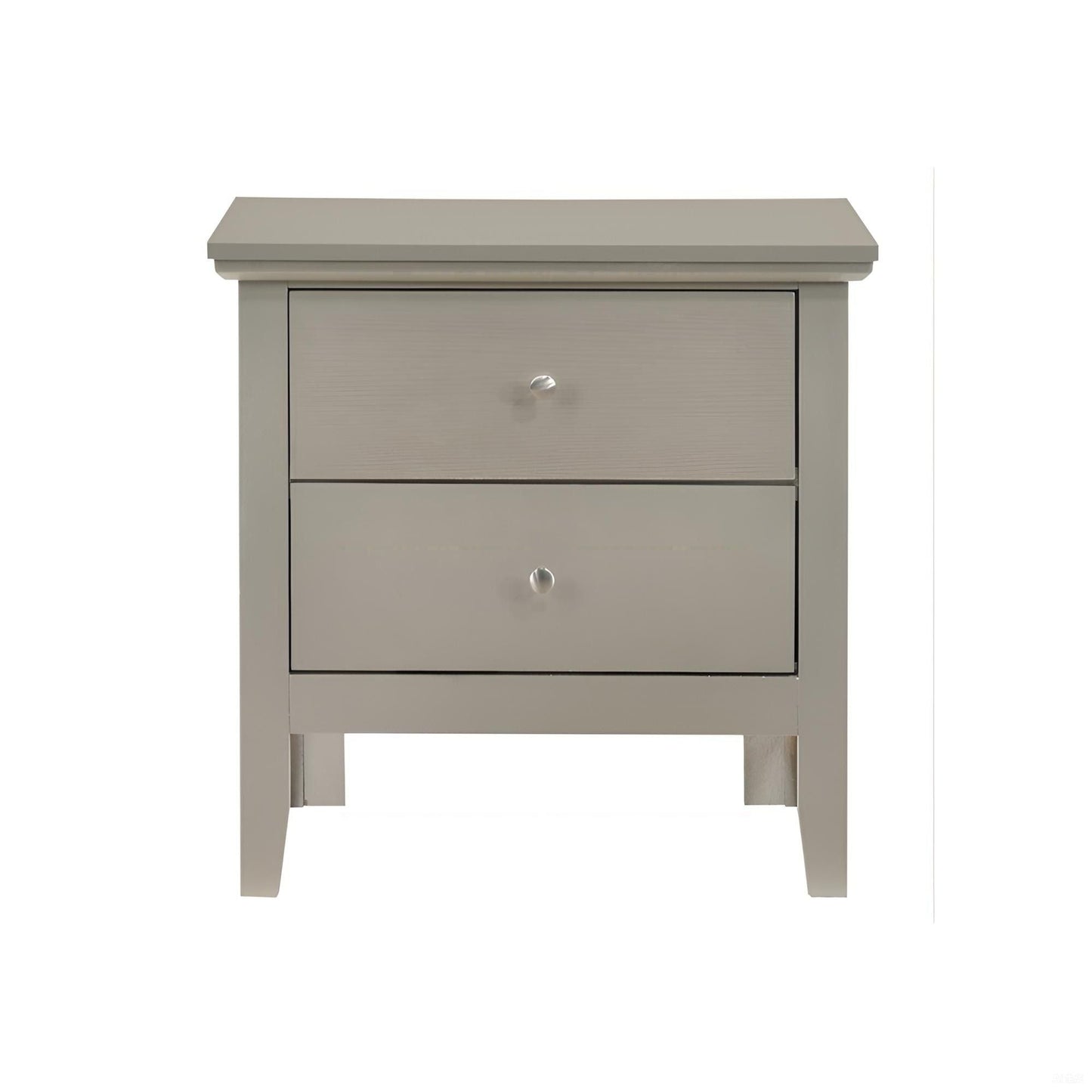 English Dovetailed Drawers Nightstand in gray finish with three drawers on Tampa Home & Garden Store