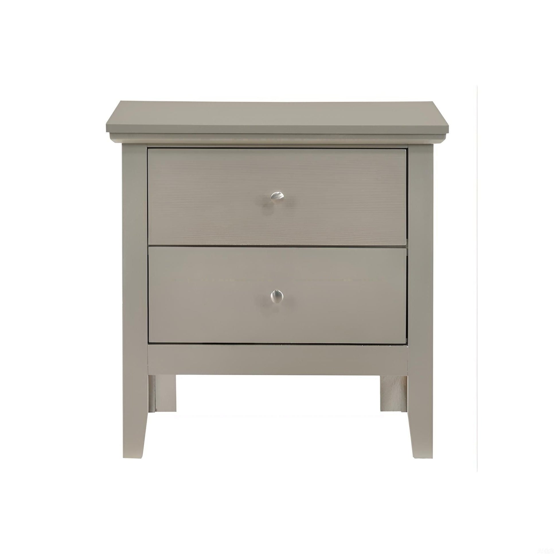English Dovetailed Drawers Nightstand in gray finish with three drawers on Tampa Home & Garden Store