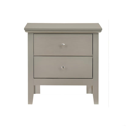 English Dovetailed Drawers Nightstand in gray finish with three drawers on Tampa Home & Garden Store