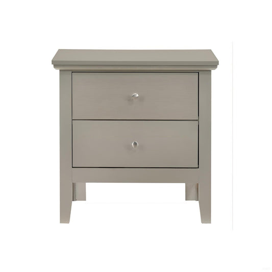 English Dovetailed Drawers Nightstand in gray finish with three drawers on Tampa Home & Garden Store